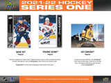 2021/22 Upper Deck Series 1 Hockey 6-Pack Blaster Box 5 Packs Per Box, 8 Cards Per Pack Plus One Bonus Pack