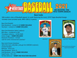 2021 Topps Heritage Baseball Hobby Box 24 Packs Per Box, 9 Cards Per Pack