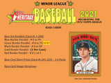 2021 Topps Heritage Minor League Baseball Hobby Box 18 Packs Per Box, 8 Cards Per Pack