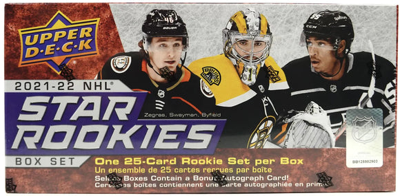 2021/22 Upper Deck NHL Rookie Box Set Hockey Hobby Box 1 Pack per Box