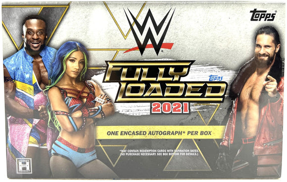 2021 Topps WWE Fully Loaded Wrestling Hobby Box One Encased Auto/Auto Relic Per Box