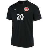 Men's Nike Jonathan David Black Canada Soccer 2021/22 Alternate - Replica Player Jersey
