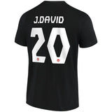 Men's Nike Jonathan David Black Canada Soccer 2021/22 Alternate - Replica Player Jersey