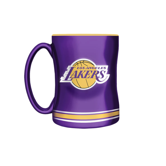 Los Angeles Lakers Primary Logo Purple Yellow NBA Basketball 14oz Sculpted C-Handle Mug