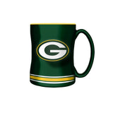 Green Bay Packers Primary Logo Green Yellow NFL Football 14oz Sculpted C-Handle Mug