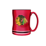 Chicago Blackhawks Primary Logo Red Black NHL Hockey 14oz Sculpted C-Handle Mug