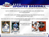 2022 Topps Chrome Update Series Baseball Hobby Box 24 Packs per Box, 4 Cards per Pack