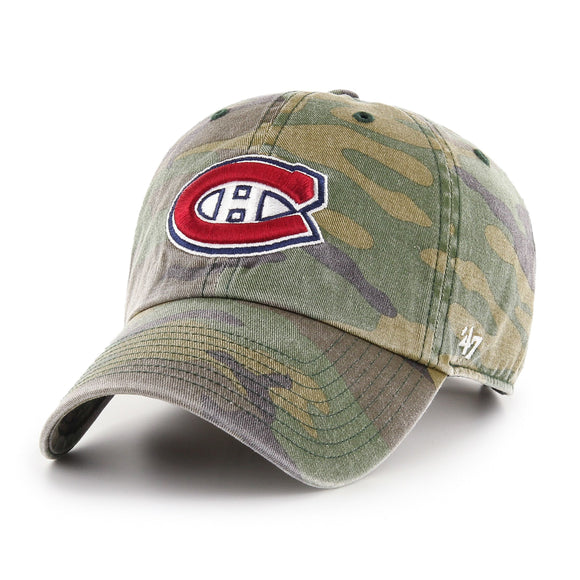 Men's Montreal Canadiens Camo Camouflage Clean up Adjustable Hat Cap One Size Fits Most