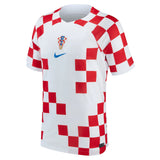 Croatia National Team Nike 2022/23 Home Breathe Stadium Replica Blank Jersey - White