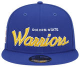 Men’s NBA Golden State Warriors New Era Script 9FIFTY Snapback Hat – Royal