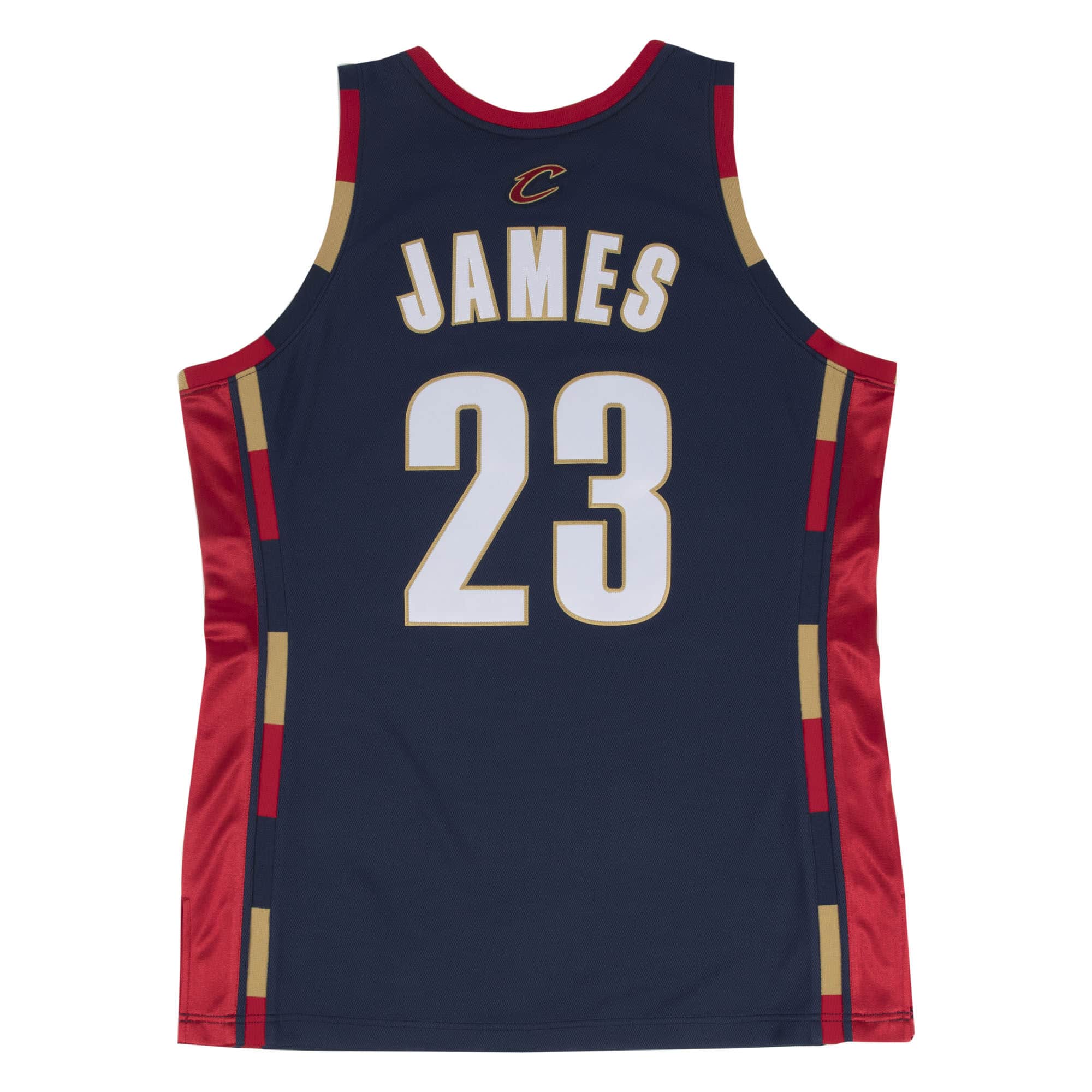 LeBron James Cleveland Cavaliers Deluxe Autographed 26.5 x 27.5 2008-09  Mitchell & Ness Hardwood Classics Framed #23 Authentic Jersey