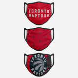 Youth Toronto Raptors NBA Basketball Foco Pack of 3 Face Covering Mask