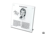 Wayne Gretzky 9'' x 9'' NHL Hockey Hall of Fame 1999 Replica Plaque - Autographed