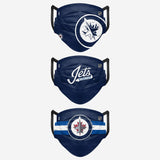 Winnipeg Jets NHL Hockey Foco Pack of 3 Match Day Face Covering Mask