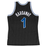 Men's Orlando Magic Anfernee "Penny" Hardaway Mitchell & Ness Black Pinstripe 1994-95 Hardwood Classics Swingman Jersey