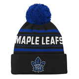 Kids Toronto Maple Leafs 3rd Logo Alternate Jacquard Cuffed Knit Hat with Pom