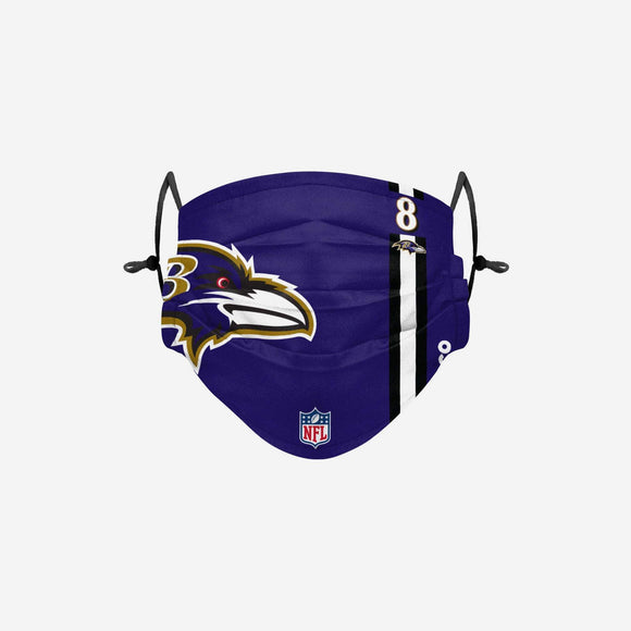 Men's Baltimore Ravens NFL Football Foco Lamar Jackson On-Field Sideline Logo Face Cover