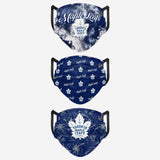 Women's Toronto Maple Leafs NHL Hockey Foco Pack of 3 Match Day Face Covering Mask