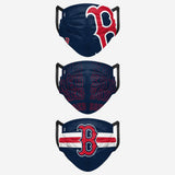 Boston Red Sox MLB Baseball Foco Pack of 3 Match Day Face Covering Mask
