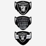 Men's Las Vegas Raiders NFL Football Foco Pack of 3 Match Day Face Covering Mask