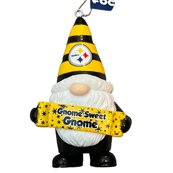 Pittsburgh Steelers Gnome Sweet Gnome Ornament NFL Football by Forever Collectibles