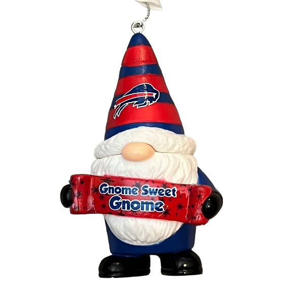 Buffalo Bills Gnome Sweet Gnome Ornament NFL Football by Forever Collectibles