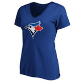 Toronto Blue Jays Fanatics Branded Women's Core Official Logo V-Neck T-Shirt