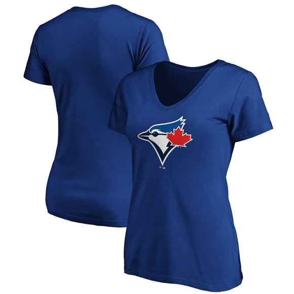 Toronto Blue Jays Fanatics Branded Women's Core Official Logo V-Neck T-Shirt