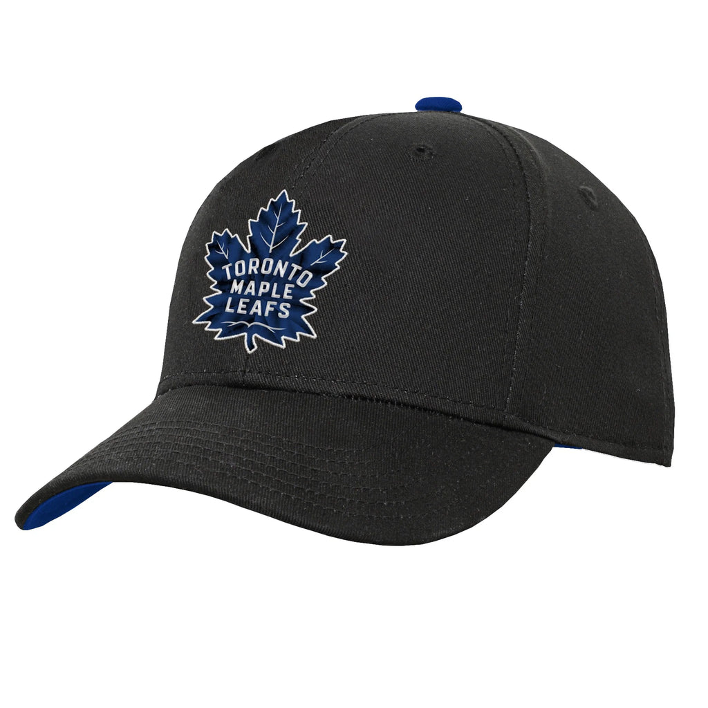 Kids Toronto Maple Leafs NHL Hockey 3rd Alternate Logo Black Pre-Curve ...