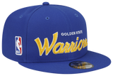 Men’s NBA Golden State Warriors New Era Script 9FIFTY Snapback Hat – Royal