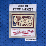 Men's Minnesota Timberwolves Kevin Garnett Mitchell & Ness Blue 2003-04 Hardwood Classics Swingman Jersey