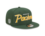 Men’s NFL Green Bay Packers New Era Script 9FIFTY Snapback Hat – Green