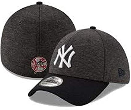 Men's New York Yankees MLB Baseball New Era 2T Shaded 39THIRTY Flex Fit Grey Hat