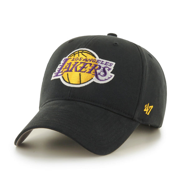 Youth Los Angeles Lakers MVP Black Hat Cap Adjustable Strap One Size Fits Most