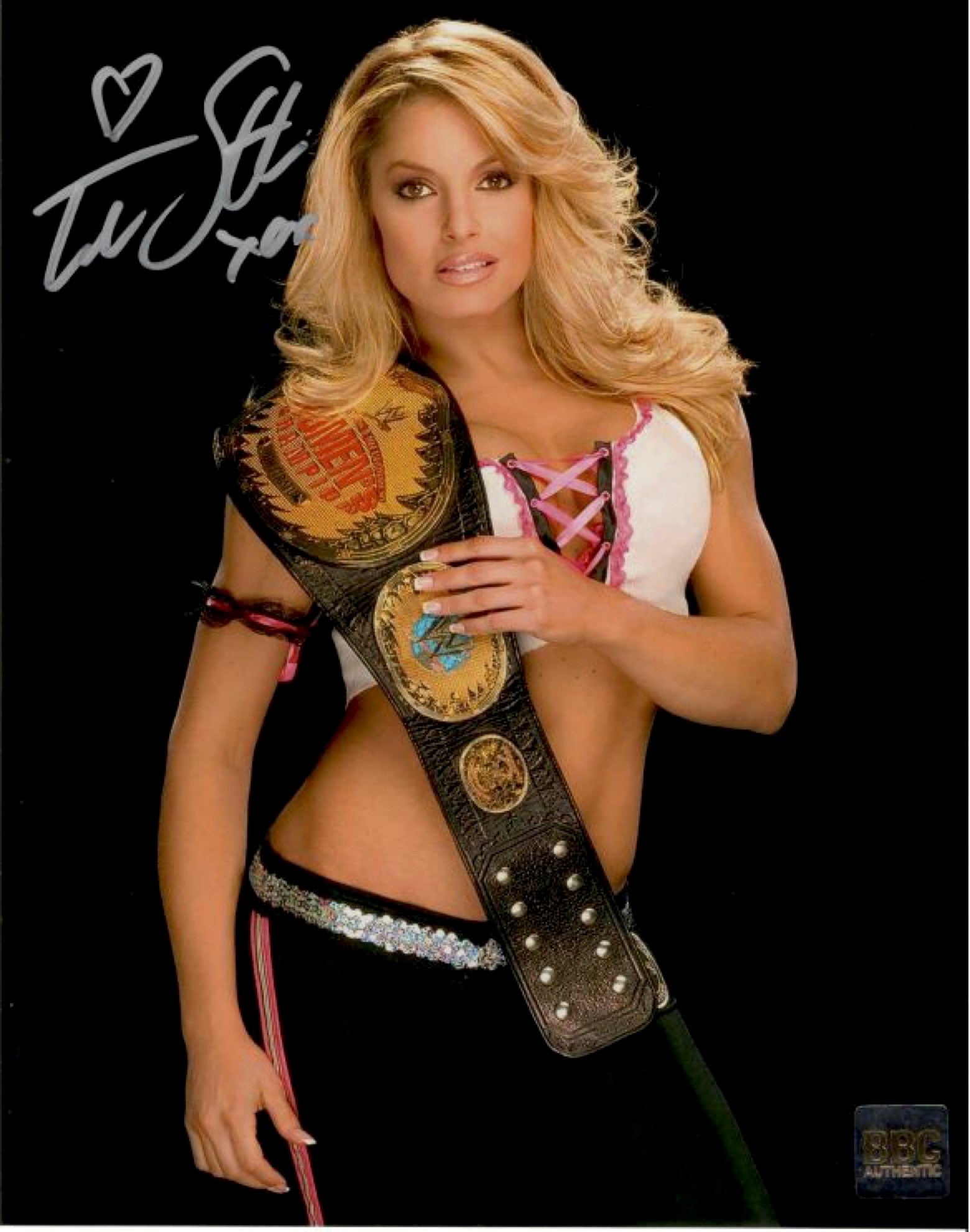 Trish Stratus WWE Wrestling Superstar Autographed Signed Photoshoot 8x –  Bleacher Bum Collectibles