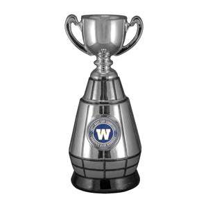 Winnipeg Blue Bombers 2019 Grey Cup Champions CFL Football 8" Inch Replica Trophy Cup - Bleacher Bum Collectibles, Toronto Blue Jays, NHL , MLB, Toronto Maple Leafs, Hat, Cap, Jersey, Hoodie, T Shirt, NFL, NBA, Toronto Raptors