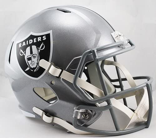 NFL Football Riddell Las Vegas Raiders Full Size Revolution Speed Replica Helmet