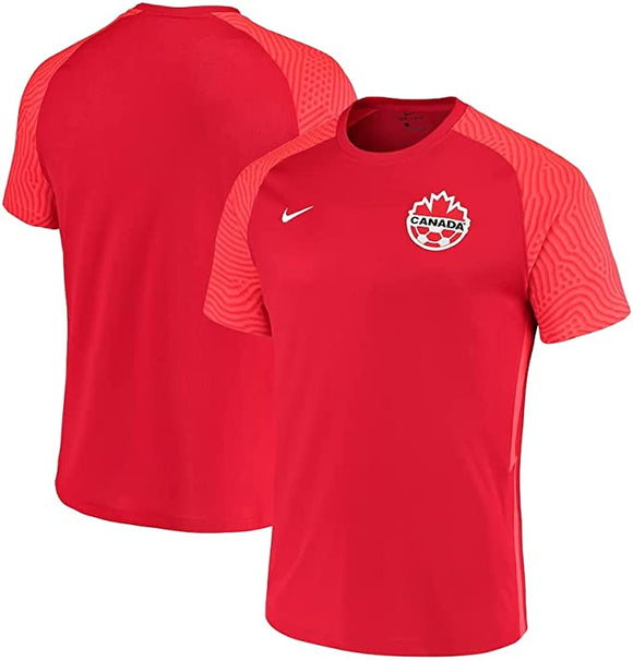 Youth Team Canada Soccer Nike 2021/22 Red Home Blank Player Replica Jersey