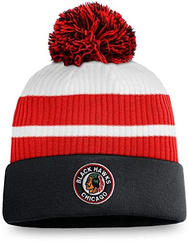 Men's Chicago Blackhawks Fanatics Branded Special Edition Pom Cuffed Toque Knit Hat
