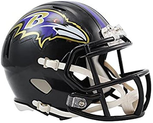 NFL Football Riddell Baltimore Ravens Mini Revolution Speed Replica Helmet