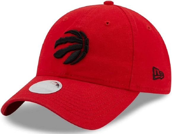 Women's Toronto Raptors New Era Red Hat Black Logo Cap Adjustable Strap