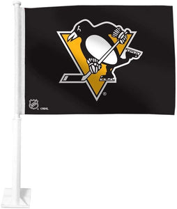 Pittsburgh Penguins NHL Hockey 11.5" x 15" Double Sided Car Window Flag