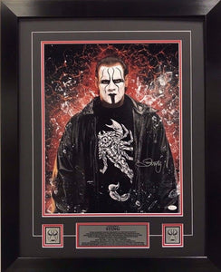 WWE Hall of Fame Superstar STING Signed 16x20 Framed 22x20 Authenticated - Bleacher Bum Collectibles, Toronto Blue Jays, NHL , MLB, Toronto Maple Leafs, Hat, Cap, Jersey, Hoodie, T Shirt, NFL, NBA, Toronto Raptors