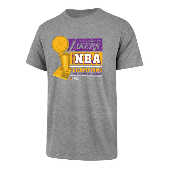 Men's Heather Grey Los Angeles Lakers 2020 NBA Finals Champions 47 Brand T Shirt