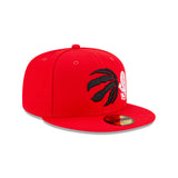 Toronto Raptors New Era Patchwork Undervisor 59FIFTY Fitted Hat - Red