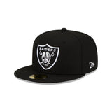 Men's New Era Black Oakland Raiders Patch Up Super Bowl XVIII 59FIFTY Fitted Hat