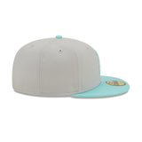 Men's Los Angeles Dodgers New Era Grey/Turquoise Spring Two-Tone 59FIFTY Fitted Hat