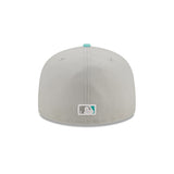 Men's Los Angeles Dodgers New Era Grey/Turquoise Spring Two-Tone 59FIFTY Fitted Hat