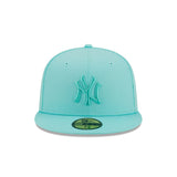 Men's New York Yankees New Era Colour Pack MLB Baseball 59FIFTY Fitted Hat - Turquoise