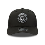 Men's New Era Black Manchester United Tonal Black White 9FIFTY Stretch Snapback Hat - M/L